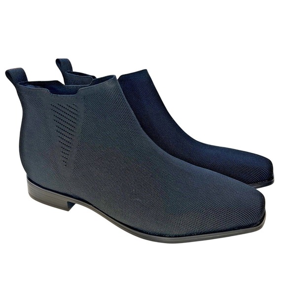 Vivaia Shoes - Vivaia Black Ryan Square Toe Slip-On Chelsea Boots Mesh Size 43 11.5-12